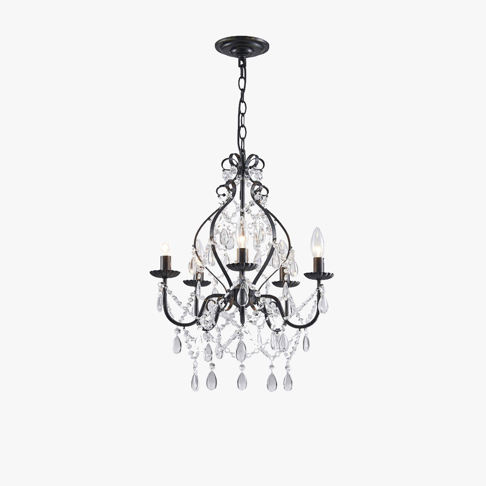 Silva Américain Cristal Métal Lustre Restaurant Salle à Manger - Neutralighting