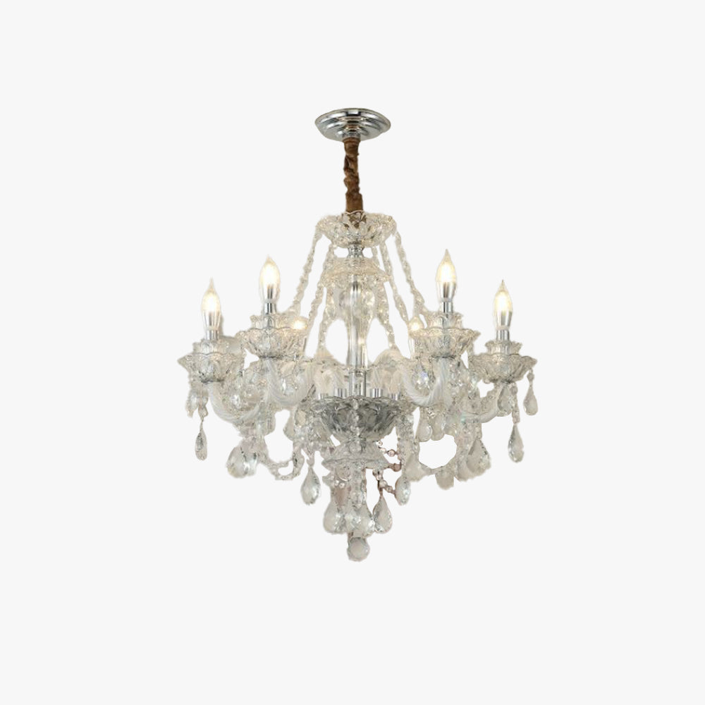 Silva Français Cristal Métal Lustre Salon Salle à Manger - Neutralighting