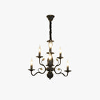 Silva Rustique Métal Verre Lustre Salon Chambre à Coucher - Neutralighting