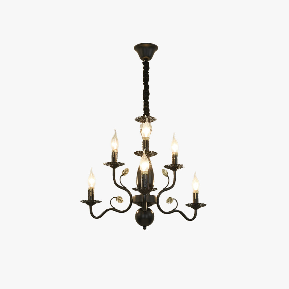Silva Rustique Métal Verre Lustre Salon Chambre à Coucher - Neutralighting