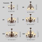 Arisha Rétro Fleur Suspension Métal Verre Salon Chambre à Coucher - Neutralighting