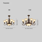 Arisha Rétro Fleur Suspension Métal Verre Salon Chambre à Coucher - Neutralighting