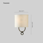 Silva Moderne Cylindrique Métal Tissu Intérieur Applique Murale Chambre à Coucher - Neutralighting