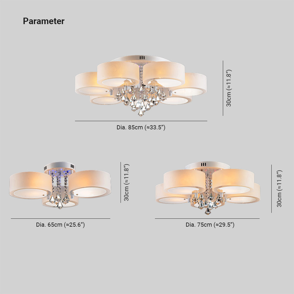 Arisha Moderne Rond Acrylique Verre Plafonnier Couloir - Neutralighting