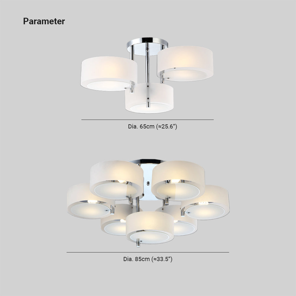 Arisha Moderne Rond Acrylique Verre Plafonnier Couloir - Neutralighting