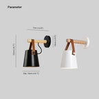Silva Moderne Conique Métal Bois Intérieur Applique Murale Chambre à Coucher - Neutralighting