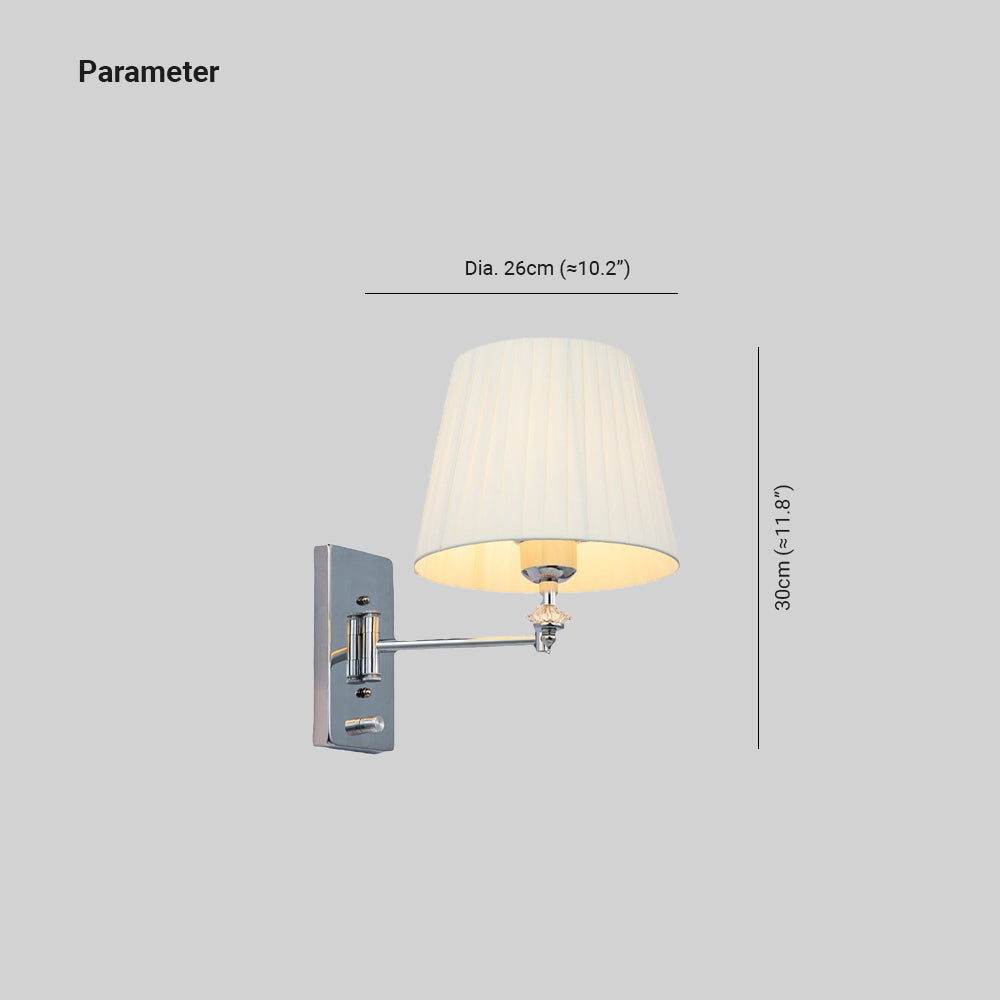 Ritta Moderne LED Intérieur Applique Murale Métal Tissu Salon Chambre à Coucher - Neutralighting