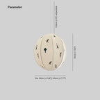 Elva Suspension Boule en Papier avec Motifs Dessinés - Neutralighting