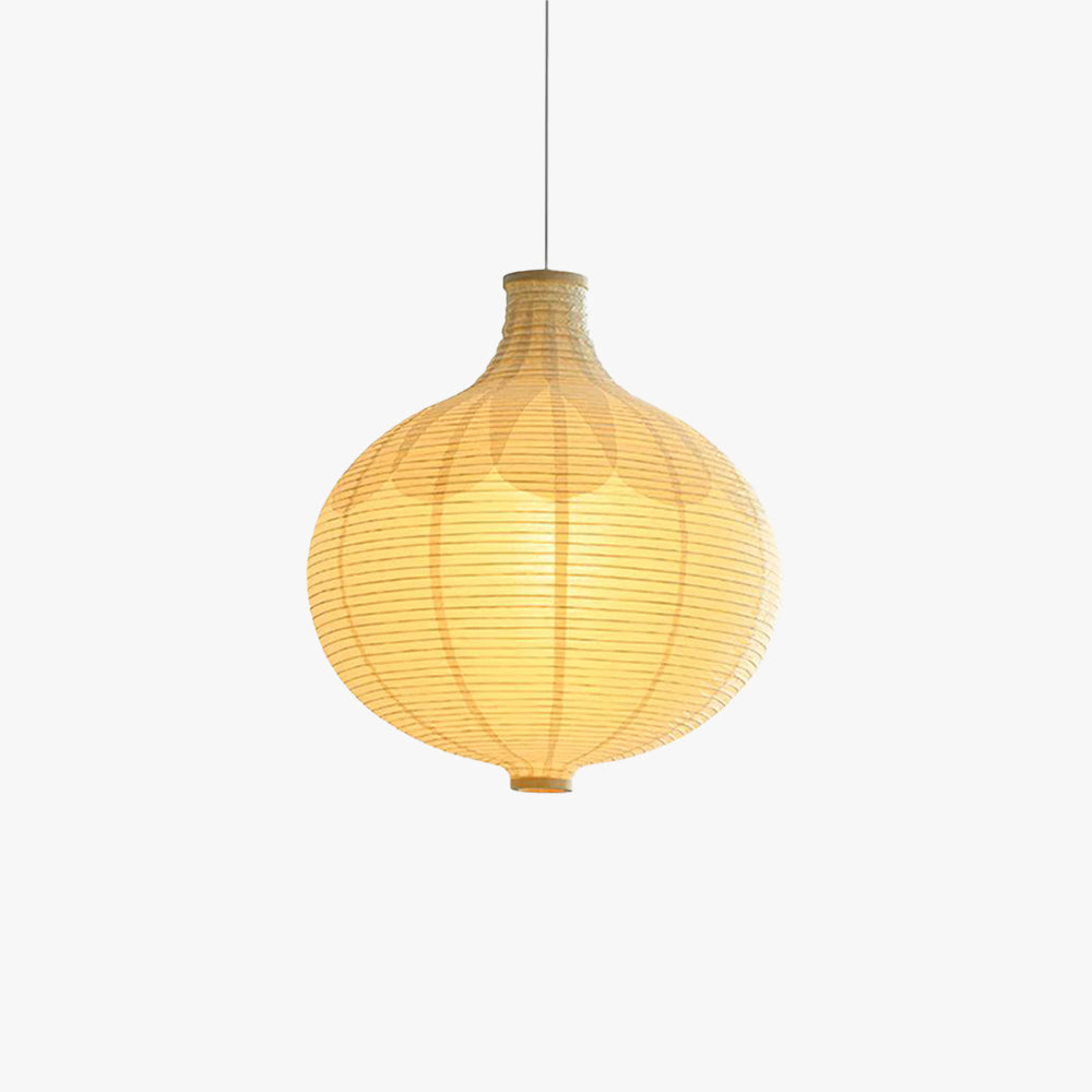 Ritta Japonais Conception Globe Bois Papier LED Suspension Salon - Neutralighting