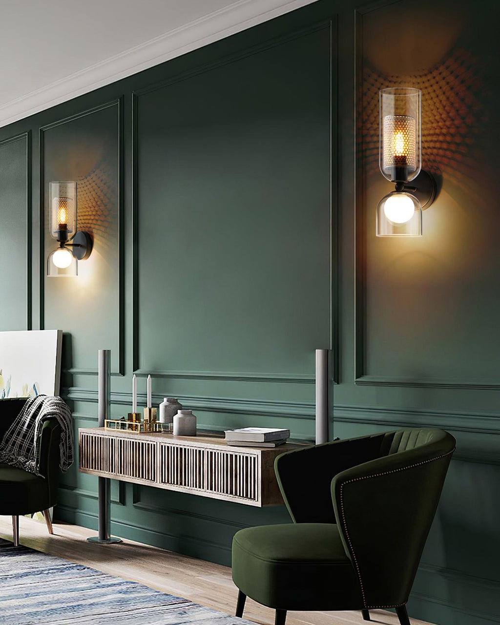 Alvynan Applique Murale en Verre Art Nordique Premium - Neutralighting