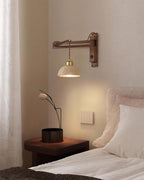 Applique Murale avec Abat-jour Cylindre en Travertin pour Ambiance Minimaliste - Neutralighting
