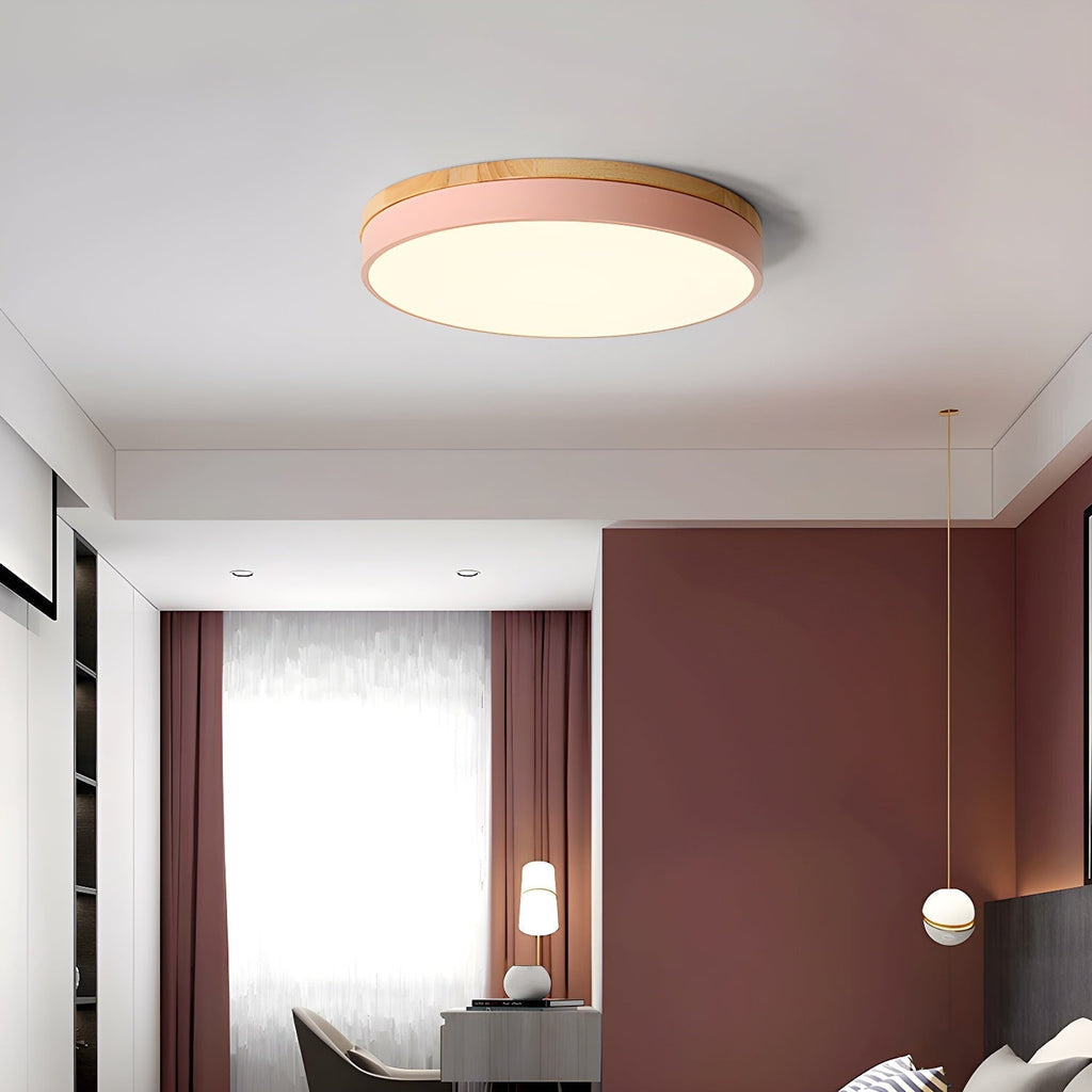Solara Lampe Plafonnier Circulaire en Bois Moderne Minimaliste - Neutralighting