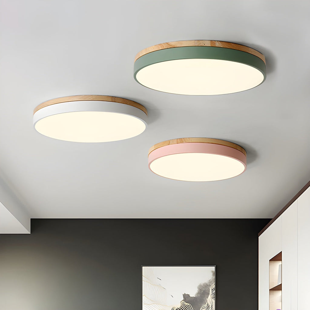 Solara Lampe Plafonnier Circulaire en Bois Moderne Minimaliste - Neutralighting