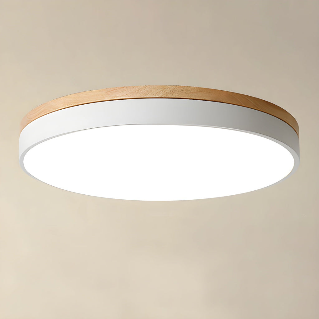 Solara Lampe Plafonnier Circulaire en Bois Moderne Minimaliste - Neutralighting