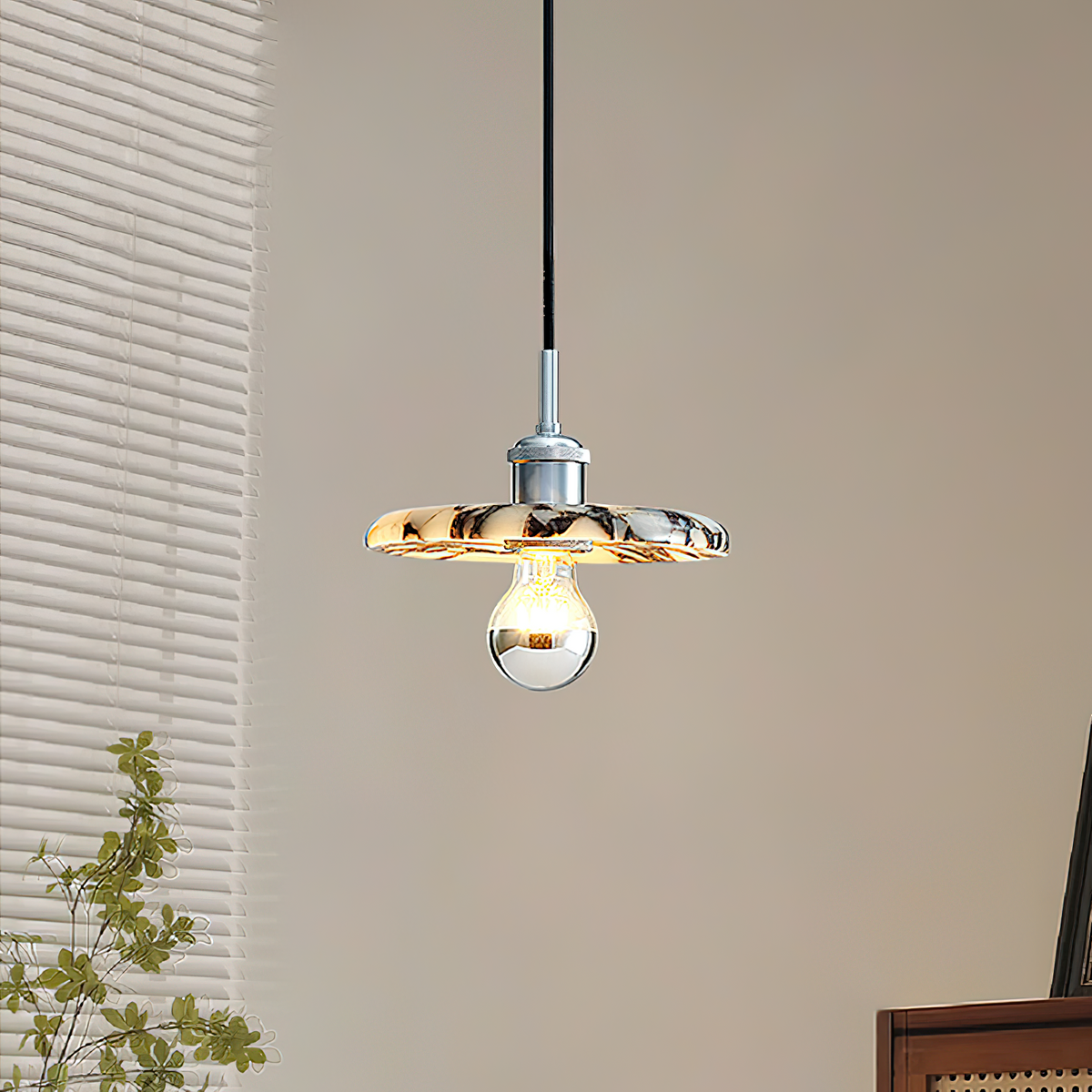 Ovelion Suspension Marbre Métal Art Nordique Premium - Neutralighting