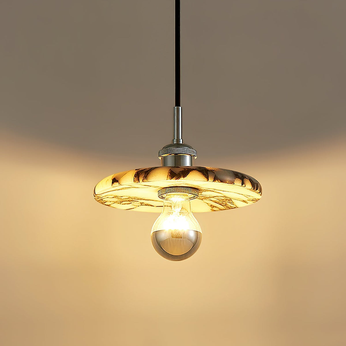 Ovelion Suspension Marbre Métal Art Nordique Premium - Neutralighting