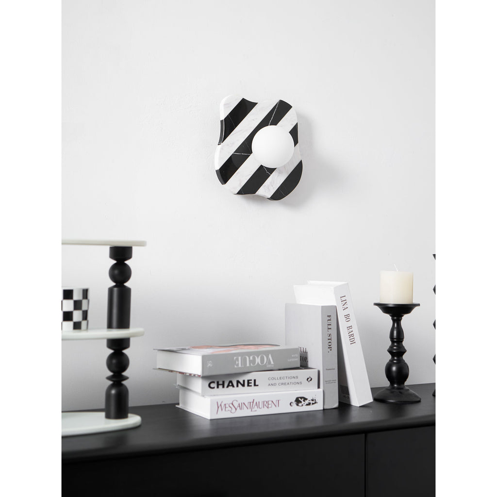 Curinis Applique Murale Marbre Zebra Verre - Neutralighting