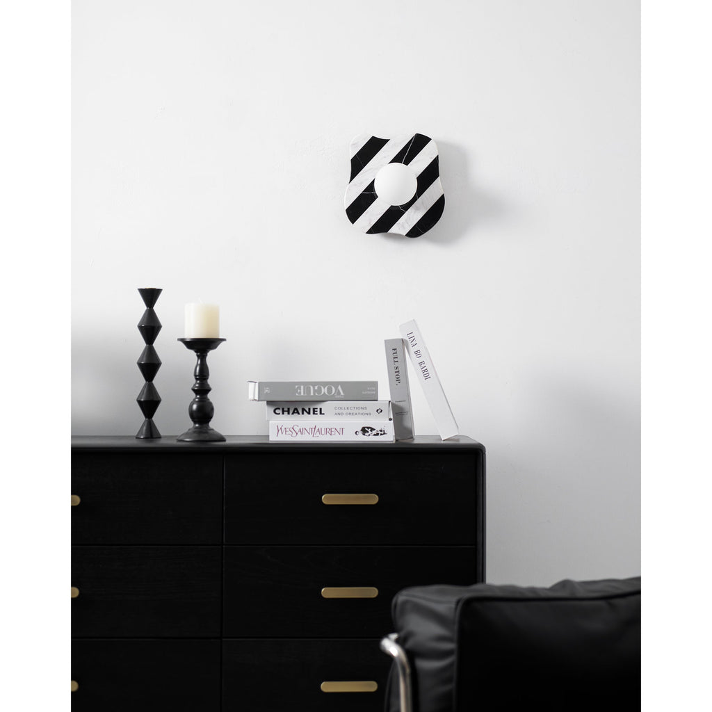 Curinis Applique Murale Marbre Zebra Verre - Neutralighting