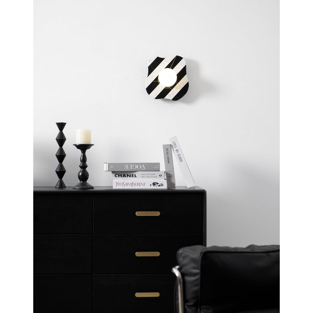 Curinis Applique Murale Marbre Zebra Verre - Neutralighting