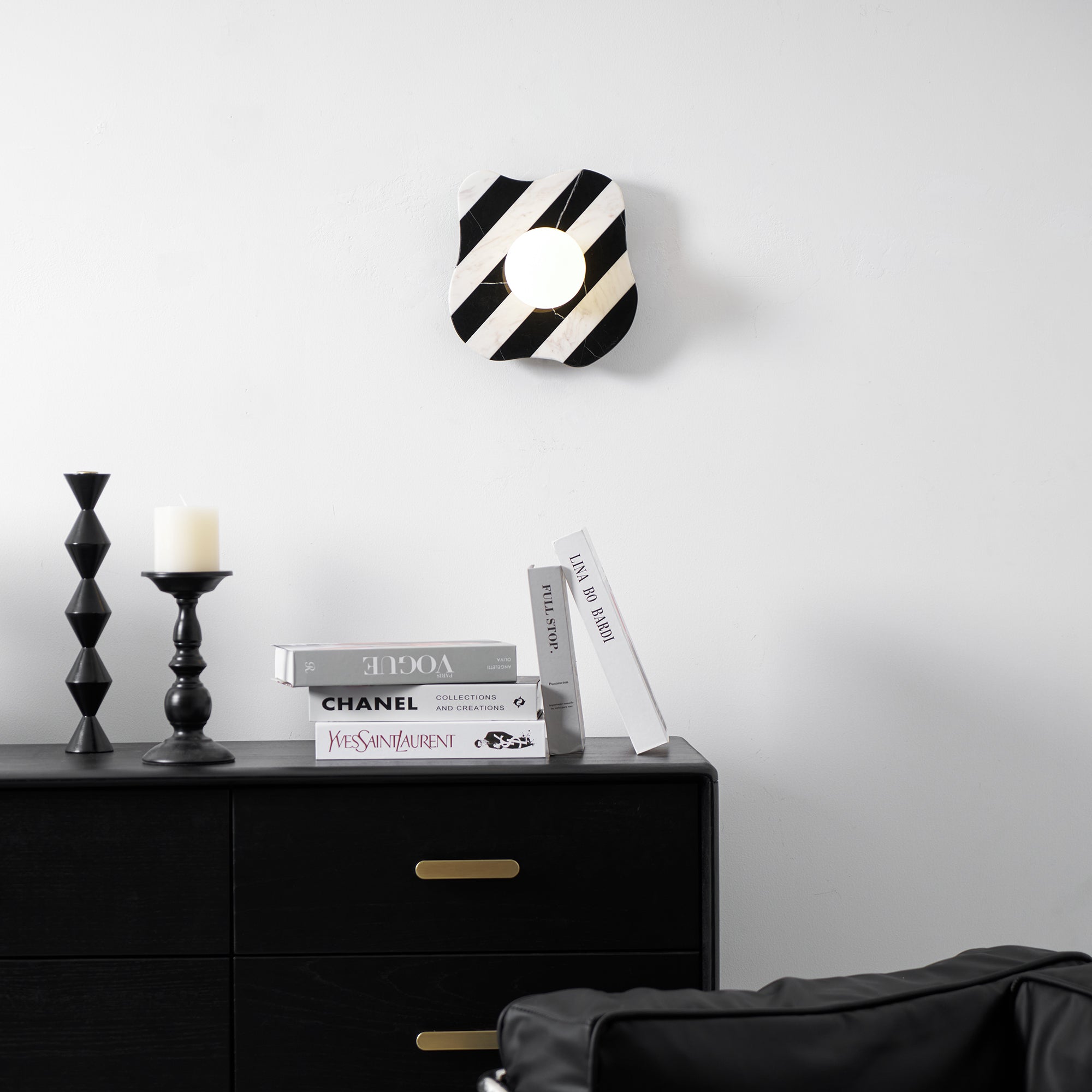 Curinis Applique Murale Marbre Zebra Verre - Neutralighting
