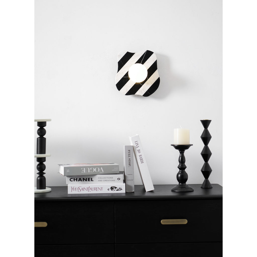 Curinis Applique Murale Marbre Zebra Verre - Neutralighting