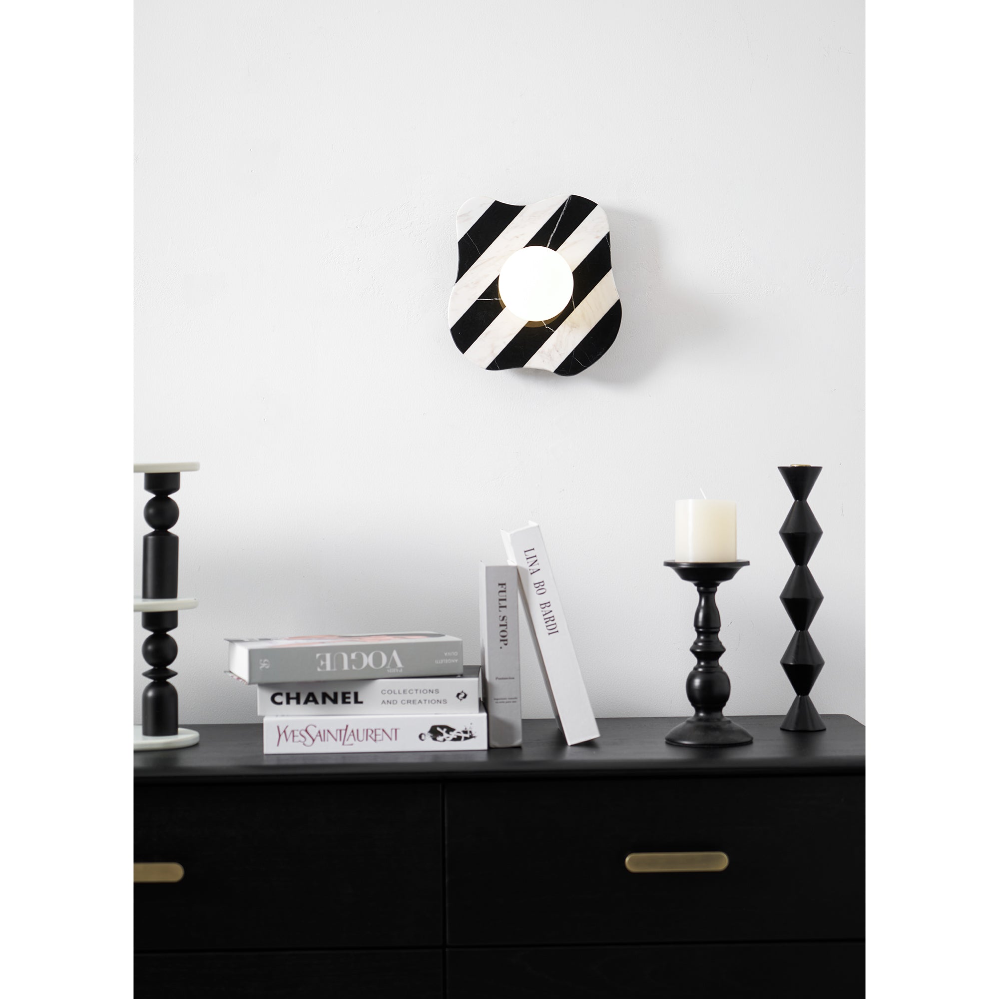 Curinis Applique Murale Marbre Zebra Verre - Neutralighting
