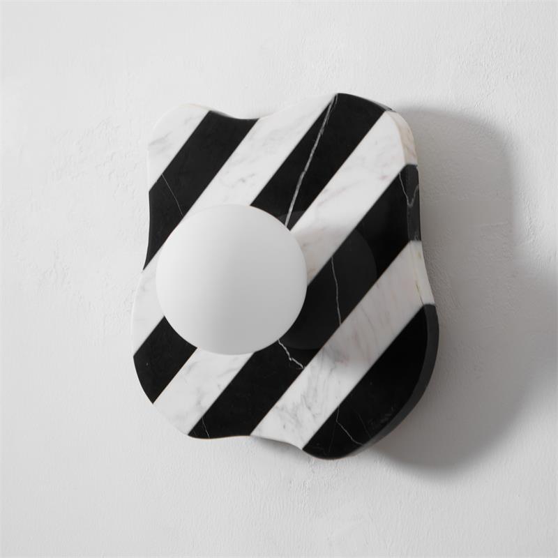 Curinis Applique Murale Marbre Zebra Verre - Neutralighting