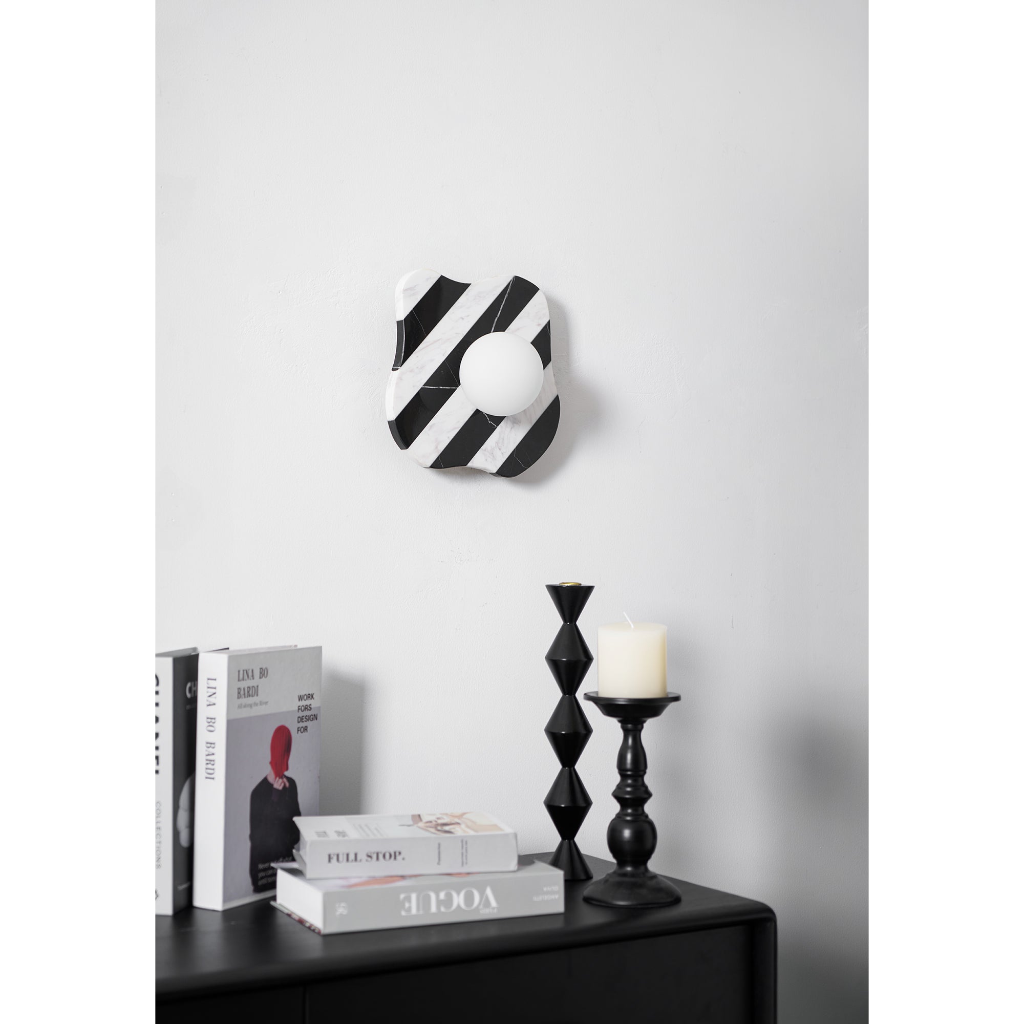 Curinis Applique Murale Marbre Zebra Verre - Neutralighting
