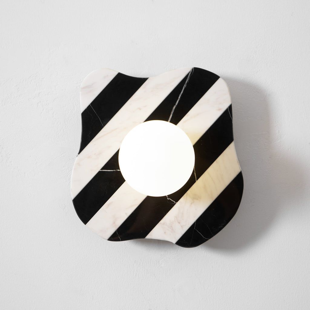 Curinis Applique Murale Marbre Zebra Verre - Neutralighting