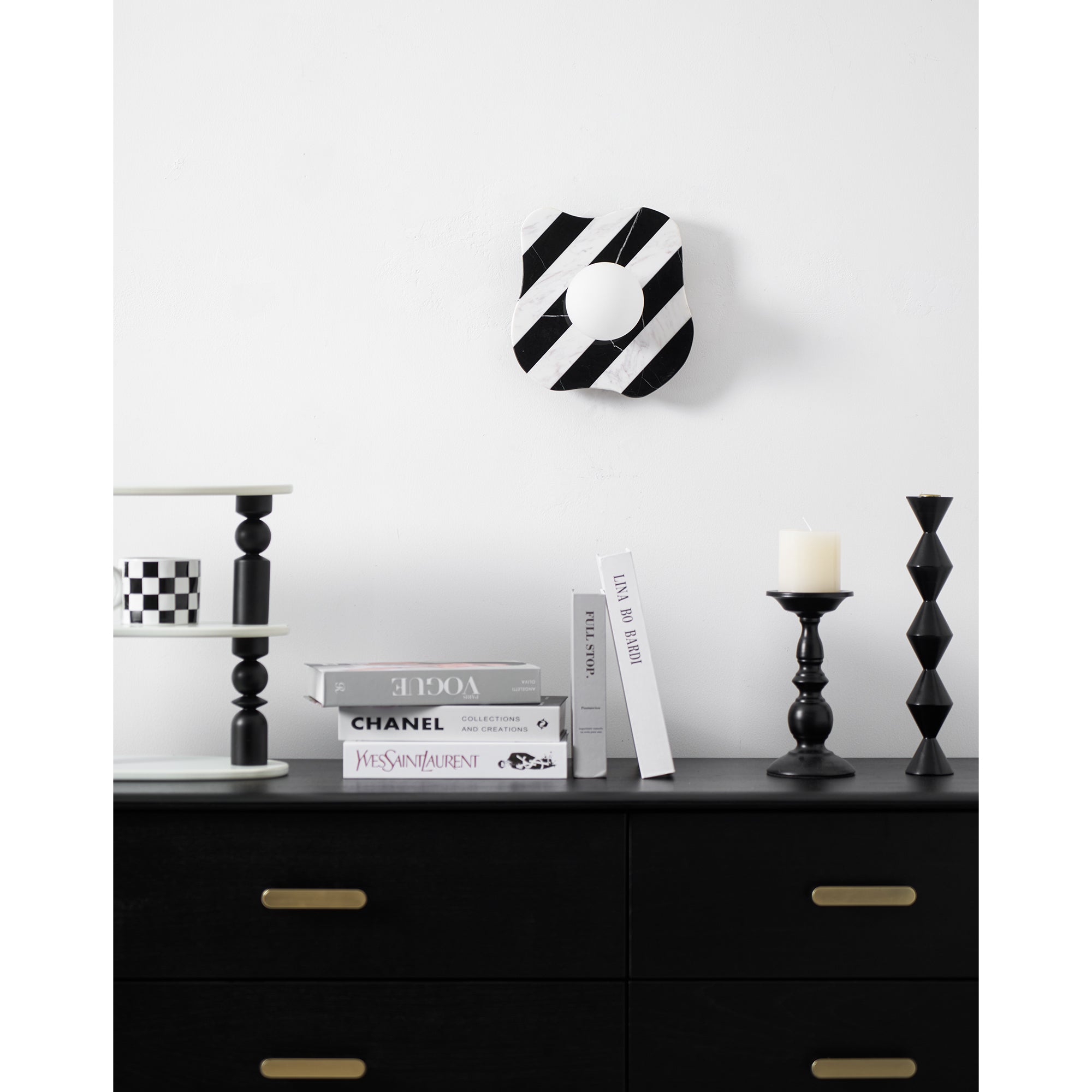 Curinis Applique Murale Marbre Zebra Verre - Neutralighting