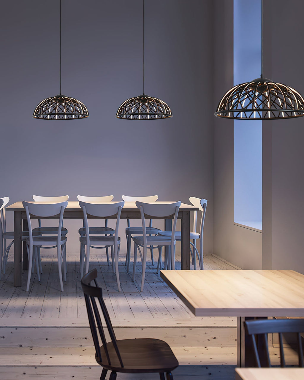 Zeela Suspension Minimaliste Bois et Verre - Neutralighting