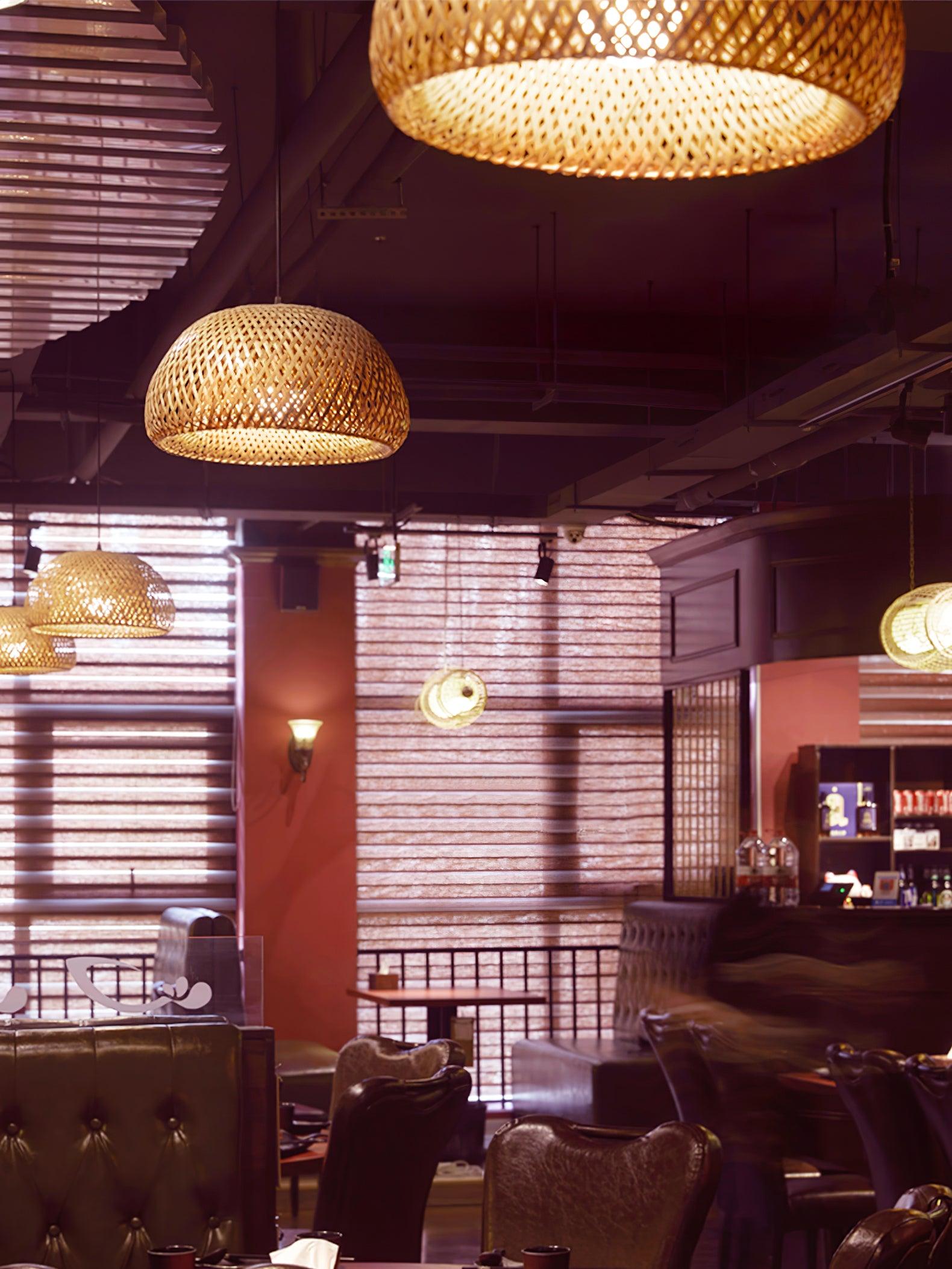 Eurnoros Suspension Unique en Bambou Naturel - Neutralighting