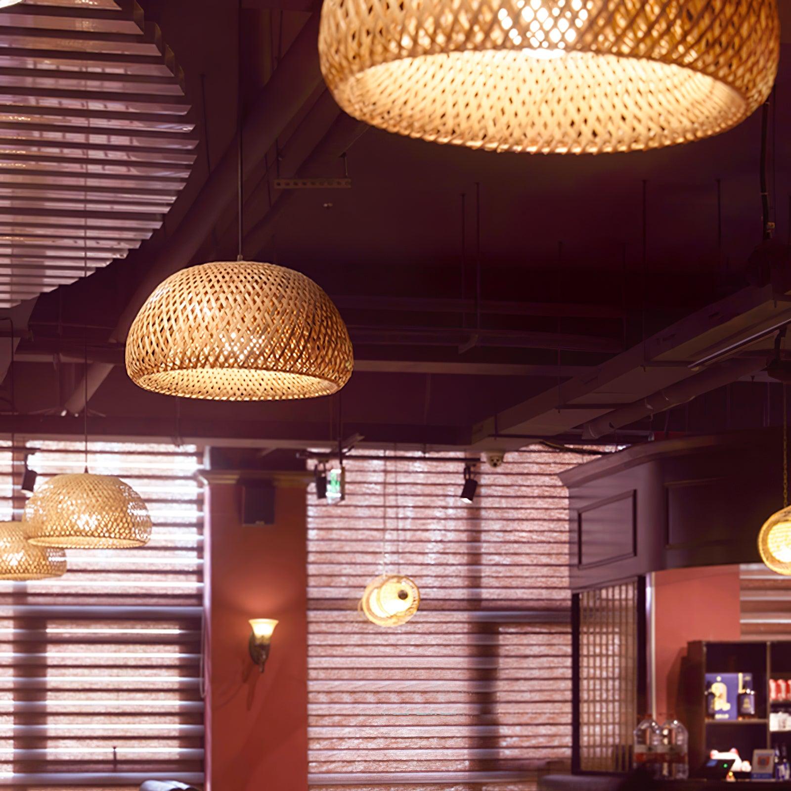 Eurnoros Suspension Unique en Bambou Naturel - Neutralighting