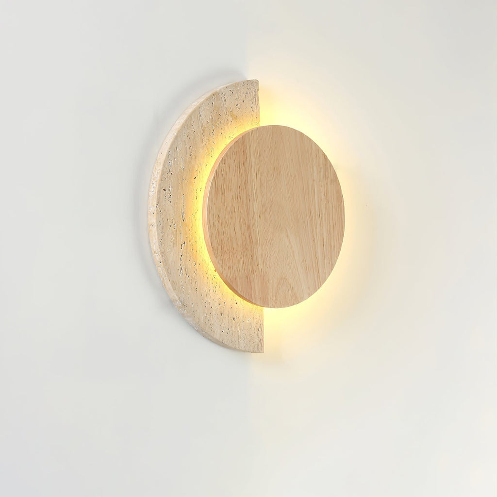 Coraeen Applique Murale Demi-Lune en Travertin - Neutralighting