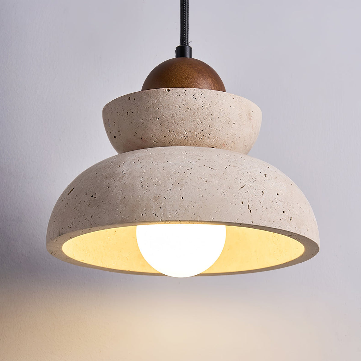 Zophaos Étagé-Cloche Travertin Pendentif Lumière - Neutralighting