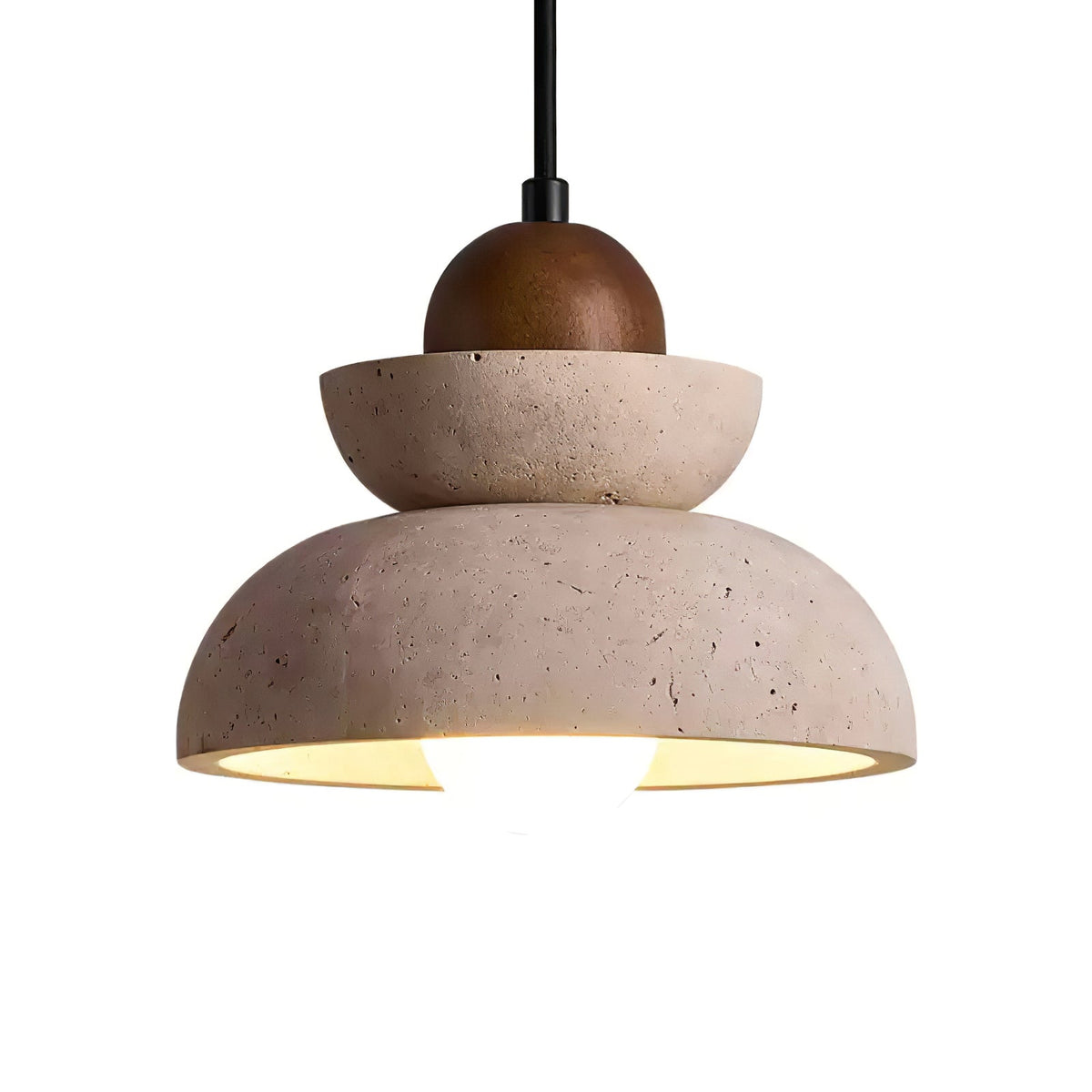 Zophaos Étagé-Cloche Travertin Pendentif Lumière - Neutralighting