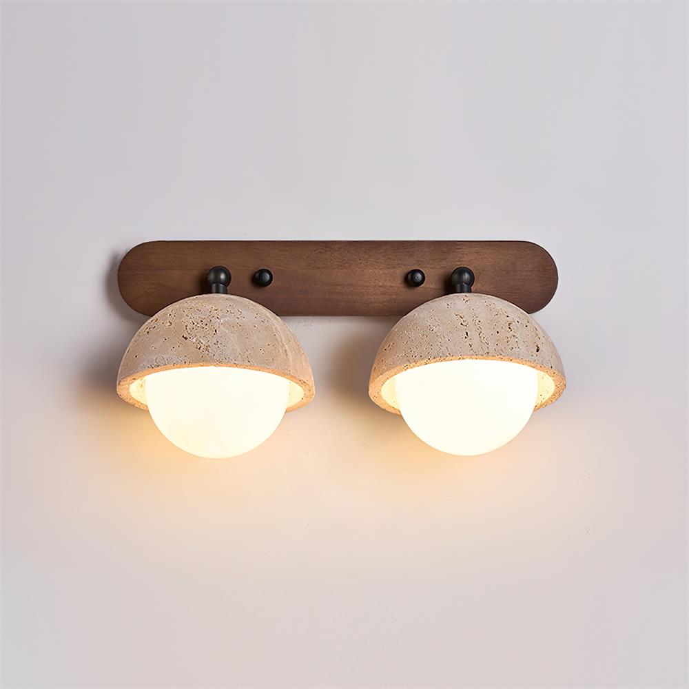 Gavilo Applique Murale Double en Travertin - Neutralighting