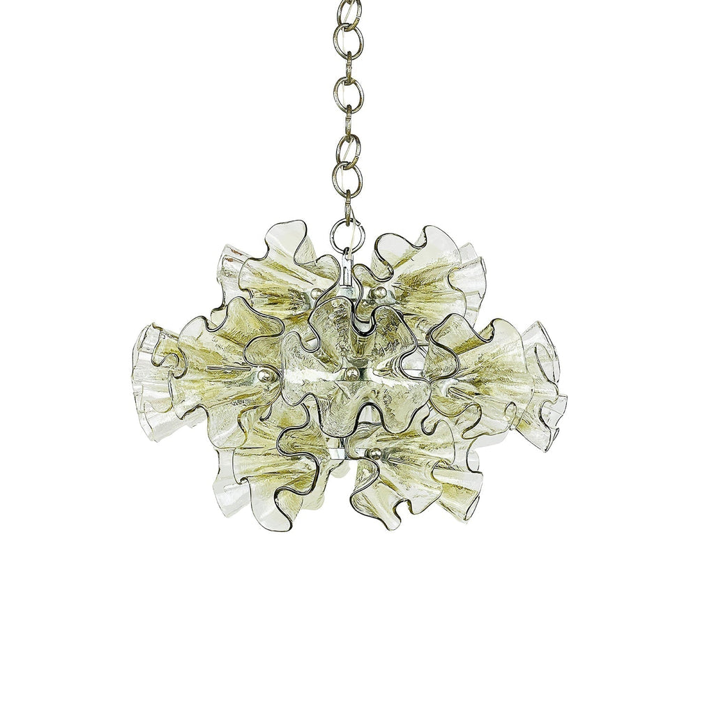 Zerelle Lampe Pendante Verre Froncé Fleur - Neutralighting