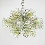 Zerelle Lampe Pendante Verre Froncé Fleur - Neutralighting