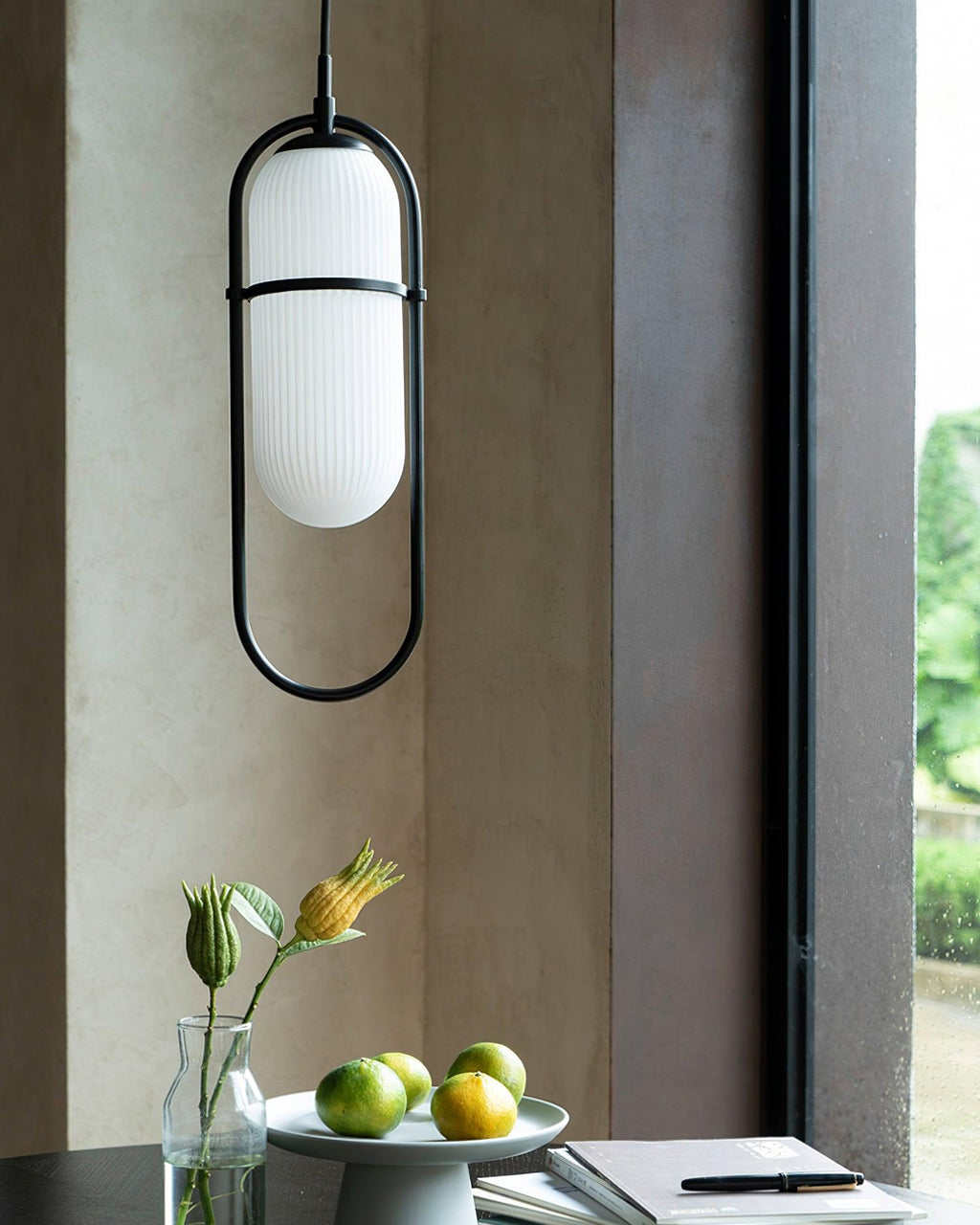 Zesta Lampe Suspendue Verre Rainuré Minimaliste - Neutralighting
