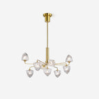 Zevin Lustre Abat-jours en Verre Facetté Bras en Laiton Artisanal - Neutralighting
