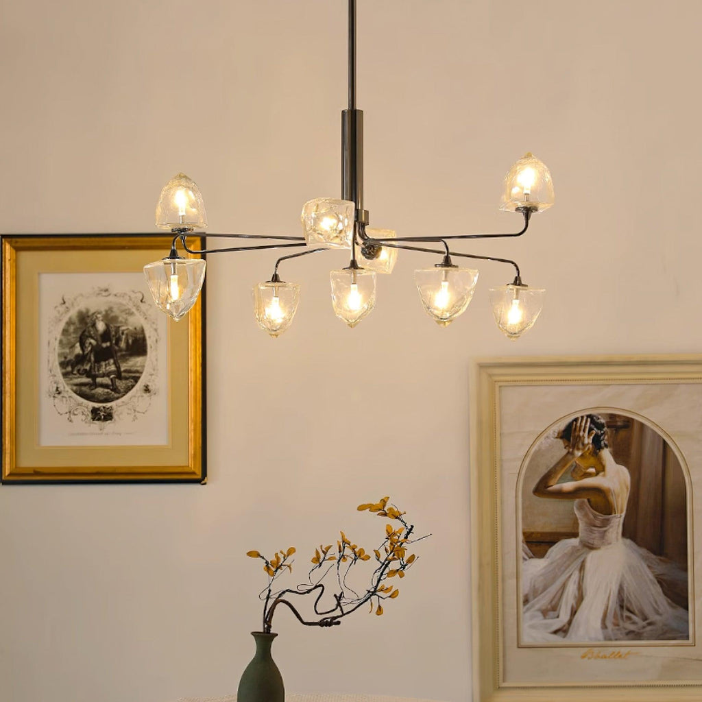 Zevin Lustre Abat-jours en Verre Facetté Bras en Laiton Artisanal - Neutralighting