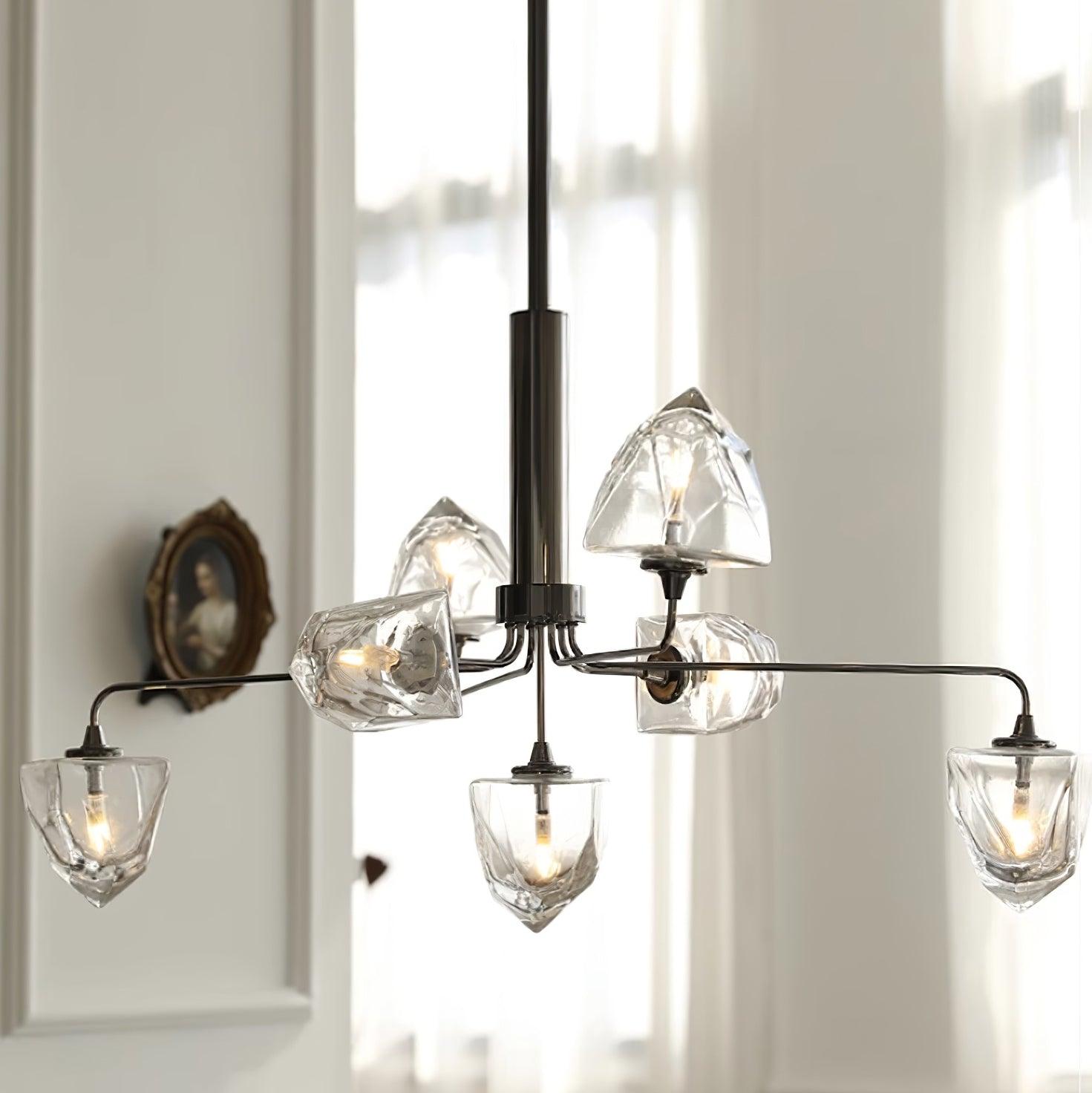 Zevin Lustre Abat-jours en Verre Facetté Bras en Laiton Artisanal - Neutralighting