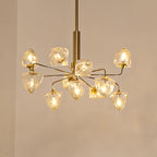 Zevin Lustre Abat-jours en Verre Facetté Bras en Laiton Artisanal - Neutralighting