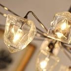 Zevin Lustre Abat-jours en Verre Facetté Bras en Laiton Artisanal - Neutralighting