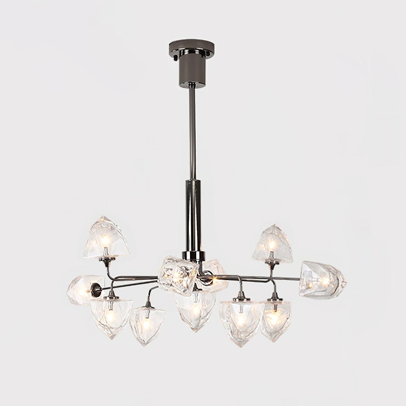 Zevin Lustre Abat-jours en Verre Facetté Bras en Laiton Artisanal - Neutralighting