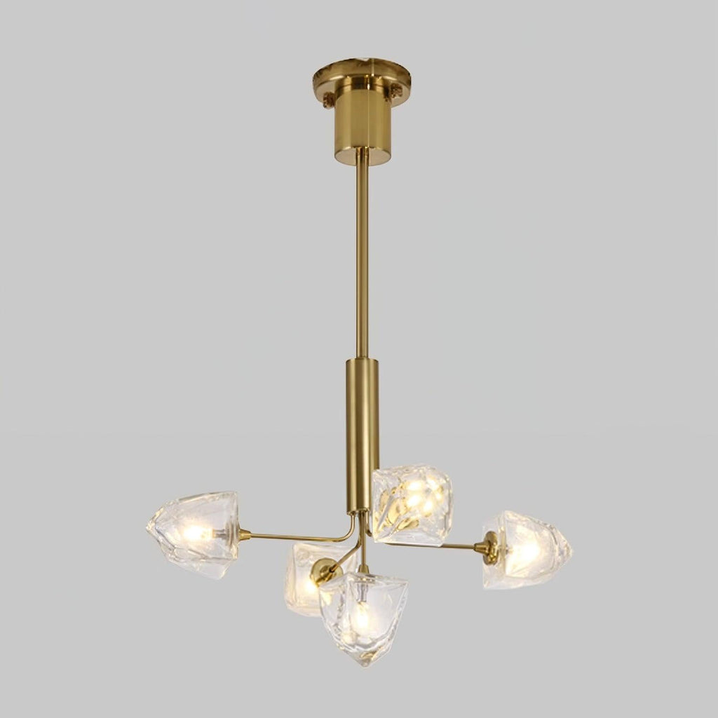 Zevin Lustre Abat-jours en Verre Facetté Bras en Laiton Artisanal - Neutralighting