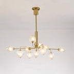 Zevin Lustre Abat-jours en Verre Facetté Bras en Laiton Artisanal - Neutralighting