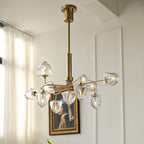 Zevin Lustre Abat-jours en Verre Facetté Bras en Laiton Artisanal - Neutralighting