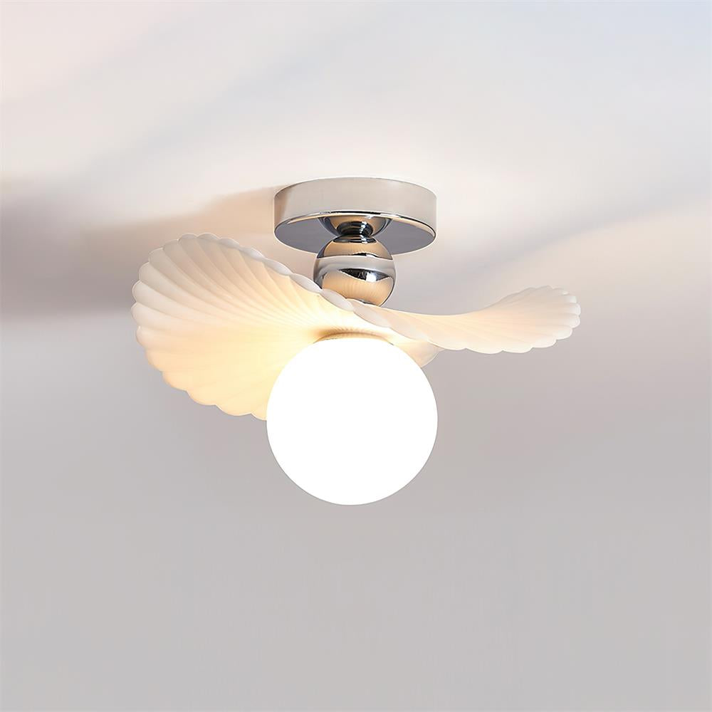 Ilyon Lampe Plafonnier Moderne à Abat-Jour Givré à Ailes - Neutralighting